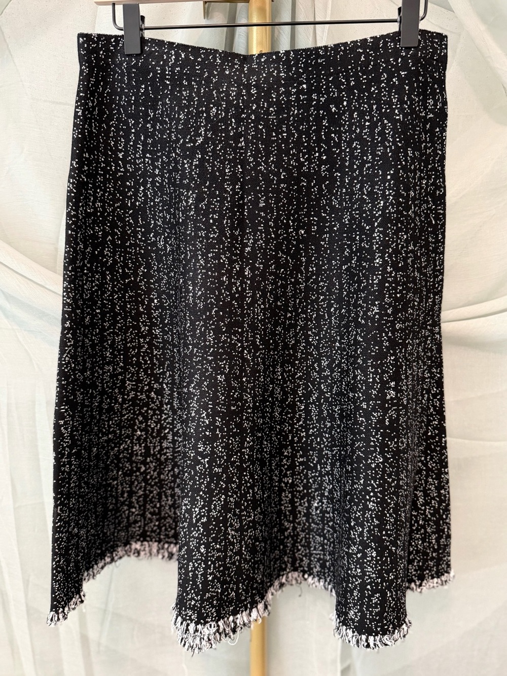 Women's Black & White Flared Skirt